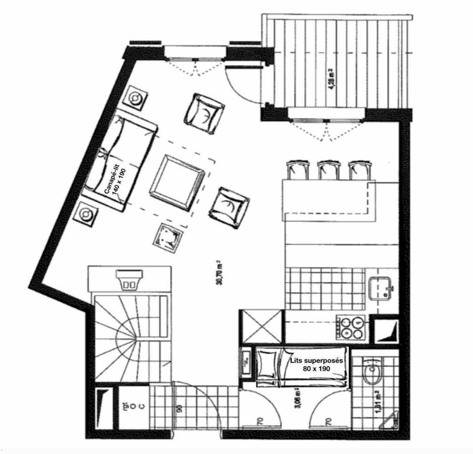 L'Ekrin Des Arcs - Arc 1950 Le Village - Duplex 6-8 Pers Les Arcs  Buitenkant foto